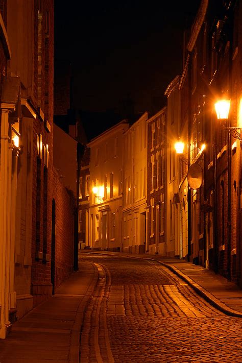 Cobbled Street At Night Photograph By Jeff Dalton Fine Art America