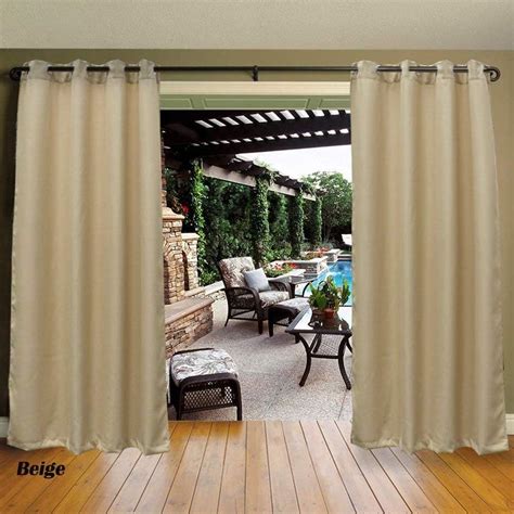 Cross Land Outdoor Curtains Uv Protection Thermal Insulated Blackout