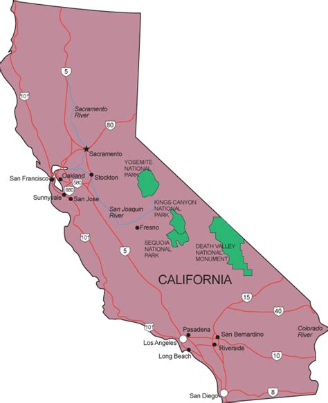Ca Map California State Map