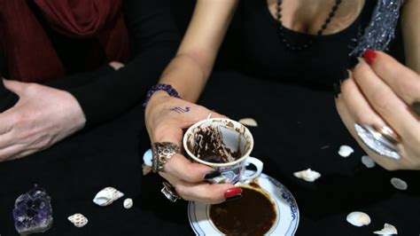 Turkish Coffee Fortune Telling Lady Visit Stok Videosu Telifsiz