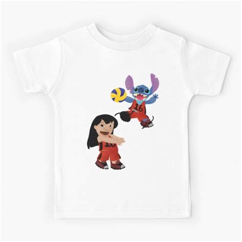 Lilo And Stitch Volleyball Art Kids T Shirt For Sale By Rickmadala