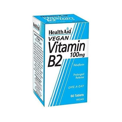 Healthaid Vitamin B2 Riboflavin 100mg 60 Tablets