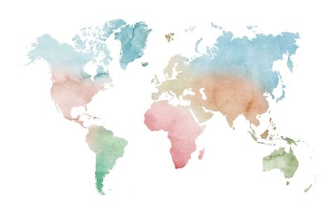 Watercolor World Map Wallpapers Top Free Watercolor World Map