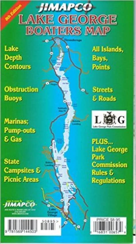 Lake George New York Boaters Map By Jimapco Lake George Lake George