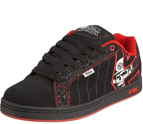 Etnies Mens Fader Metal Mulisha Skate Shoeblackredwhite