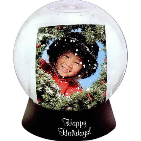 Snow Globes With Photo Inserts Custom Imprinted With Your Logo