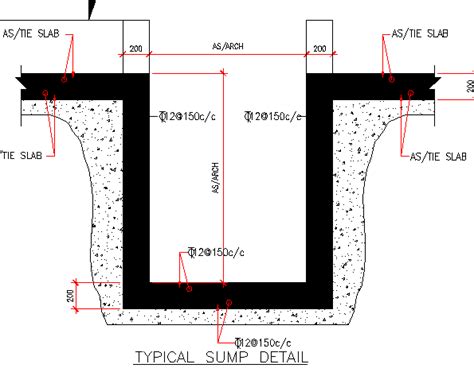 Typical Sump Slab Construction Details Dwg File Cadbull Images And