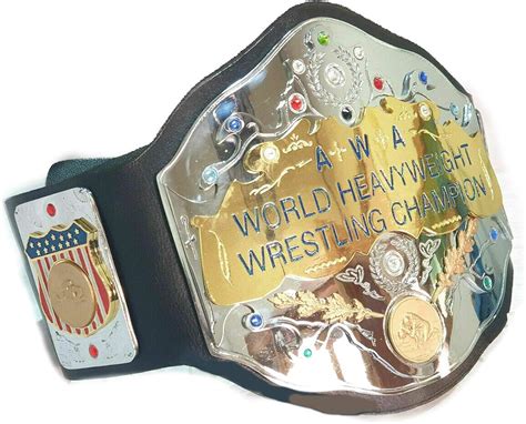 Awa World Heavyweight Wrestling Championship Belt Full Size