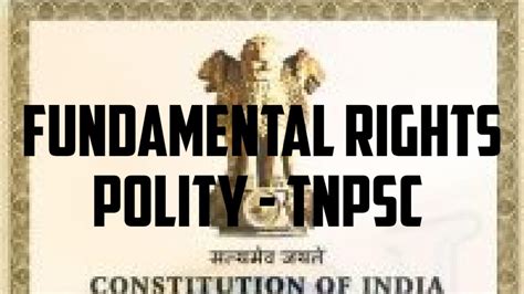 Fundamental Rights Indian Constitution Polity Tnpsc Youtube