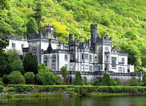 Kylemore Abbey - Irish Castle. County Galway on the beautiful west ...