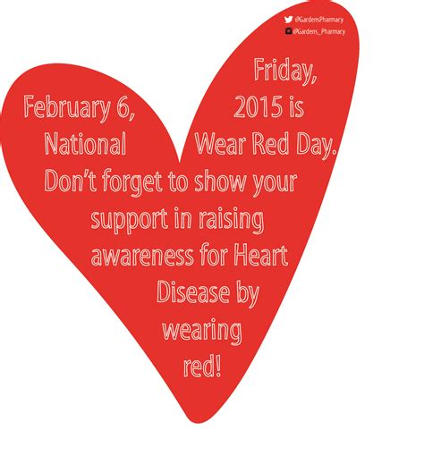 February 6 Is National Wear Red Day Support In Fighting Heartdisease