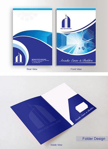Arcadia Estate And Builders Office File Folder Design Thiết Kế