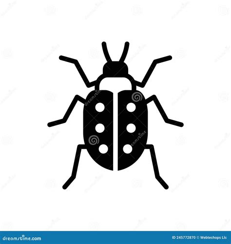 Black Solid Icon For Bugs Creature And Critter Vector Illustration