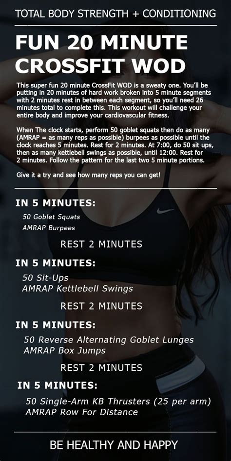20 Minute Crossfit Wod Crossfit Workouts At Home Emom Workout Amrap