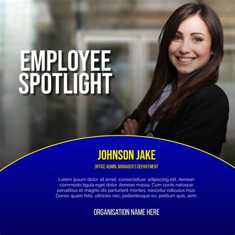 Employee Spotlight Template Postermywall