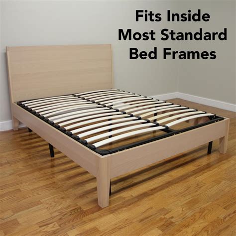 Rated 4 out of 5. Europa Queen-Size Wood Slat and Metal Platform Bed Frame ...
