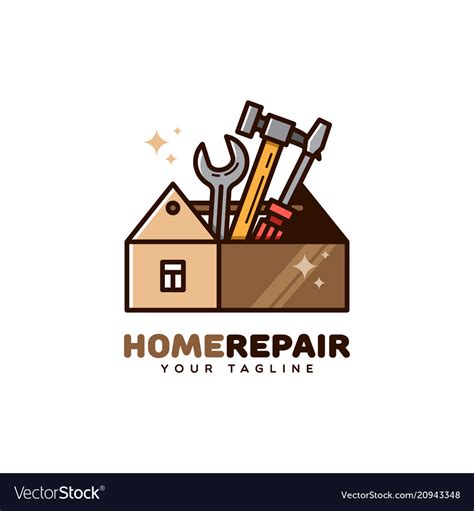 Home Repair Logo Royalty Free Vector Image Vectorstock