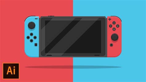 Create The Nintendo Switch Icon In Illustrator Cc Part 1 2017 Youtube