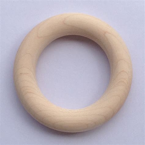 Natural White Maple Wooden Teething Ring Best Non Toxic