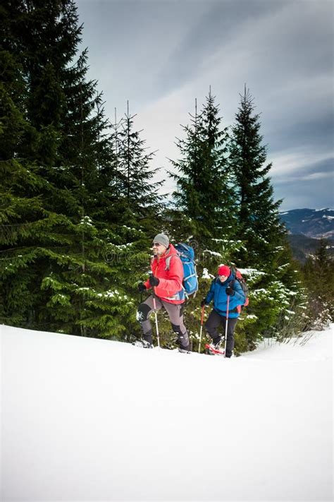 Two Climbers In The Winter Stock Photo Image Of Adventure Cold