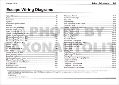 Section 11 wiring diagrams subsection 01 (wiring diagrams). 2013 Ford Escape Wiring Diagram Manual Original