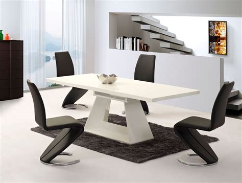 We did not find results for: Extending white high gloss dining table and 8 black chairs