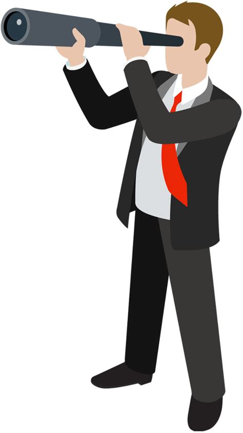 Download Transparent Business Clip Art Person Looking Through