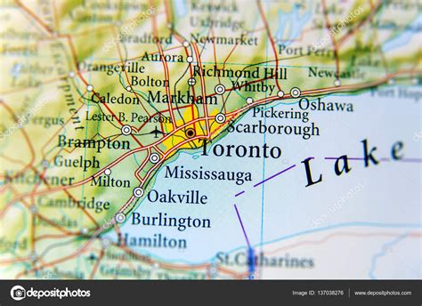 Mapa Geogr Fico De Toronto Cerrar Fotograf A De Stock Bennian