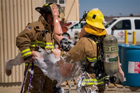 Edwards Afb Firefighters Conduct Search And Rescue Training During Foam