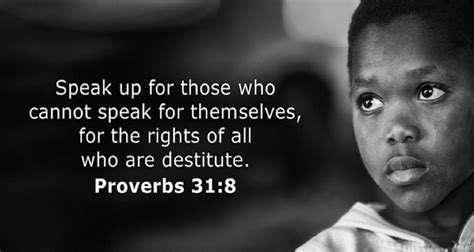 Proverbs 311 Defend The Rights Of The Poor And Needy Listen To