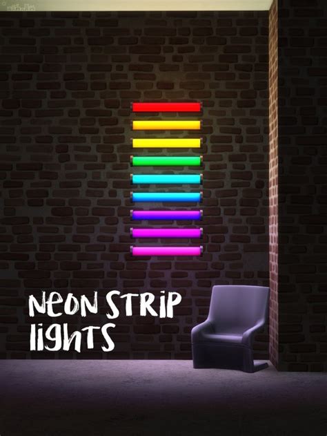 Neon Strip Lights At Picture Amoebae Sims 4 Updates