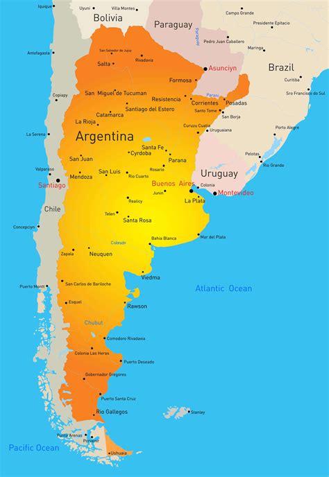 Argentina Map Guide Of The World