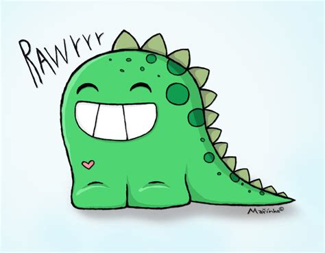 Cute Dinosaur Drawing At Getdrawings Free Download
