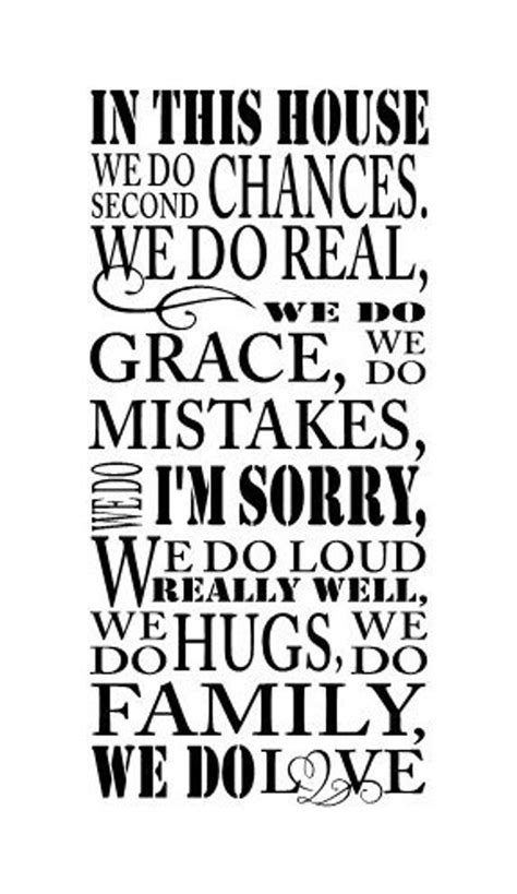 In This House We Do Second Chances Wall Vinyl Decal Etsy In This