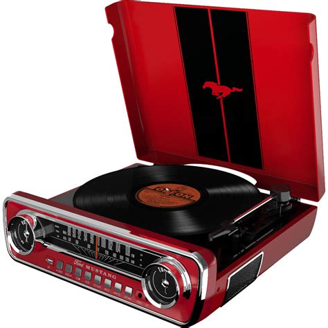 Ion Audio Mustang Lp Stereo Turntable Red Mustang Lp Red Bandh