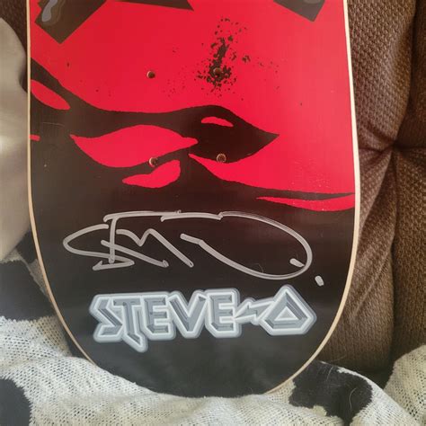 Steve O Wee Man Jackass Skateboard Deck Autograph Minor Damageview
