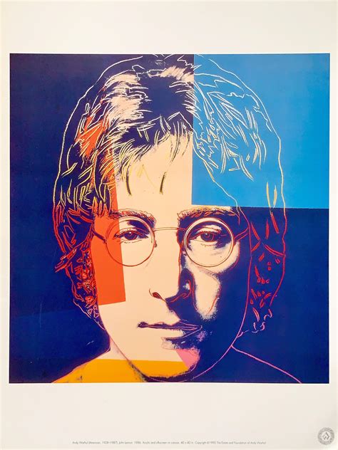 1990 Andy Warhol John Lennon Official Original Etsy Pop Art