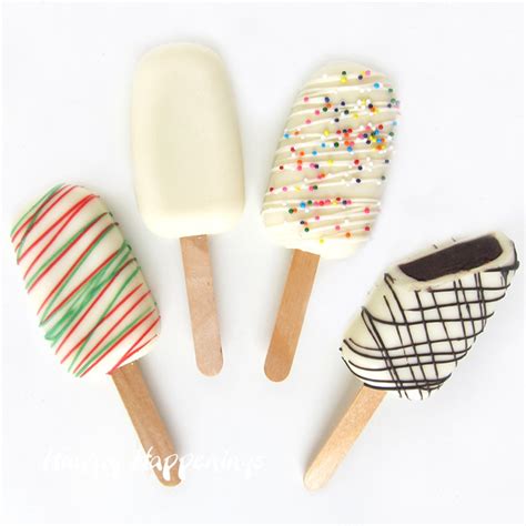 Although a lot of recipes use a cake mix and a can of premade frosting, i think if you're going to do all this work to make cake pops, why not use homemade. How to make Cakesicles (cake pop popsicles) | Hungry Happenings