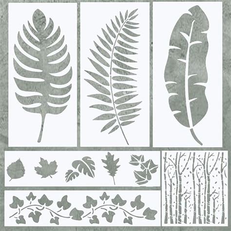 Large Leaf Stencils For Painting On Wood Canvas