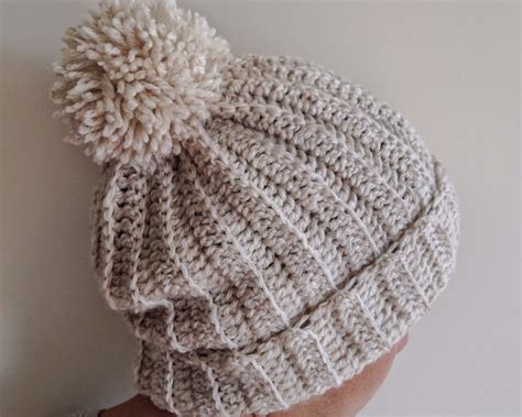 Crochet Hat Pattern Lotte Slouchy Beanie Beret Hat Women Teen Fall