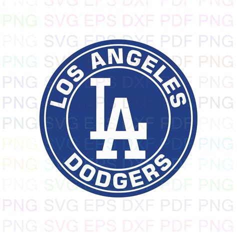 Los Angeles Dodgers Mlb 6 Svg Dxf Eps Pdf Png Cricut Cutting Etsy