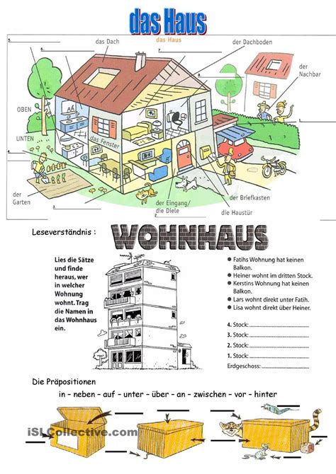 90.000 stichwörter und wendungen sowie 120.000 übersetzungen. Haus und Stockwerke | Hausunterricht, Deutsch lernen ...