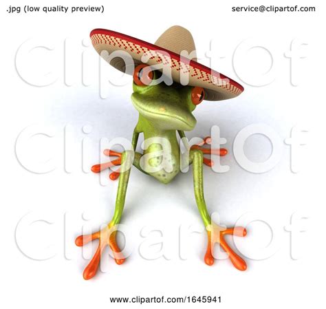 3d Green Mexican Frog On A White Background By Julos 1645941