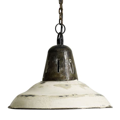 White Industrial Hanging Lamp By Out There Interiors