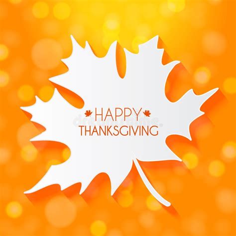 Abstract Vector Illustration Autumn Happy Thanksgiving Background With