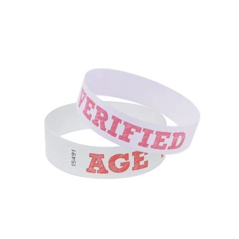 Over 21 Wristbands Sleek Age Verified Tyvek Event Bands