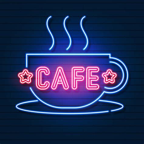 Cafe Logo Neon Led Etsy