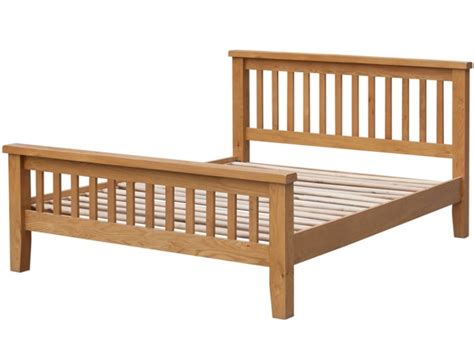 Heartlands Furniture Acorn Solid Oak Bed High Footend At Mattressman