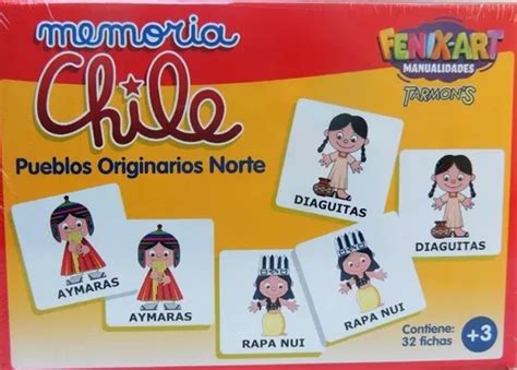 Memorice Chile Pueblos Originarios Norte 32 Fichas Cuotas Sin Interés