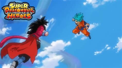 Goku Ssj 4 Vs Goku Ssj Blue En Dragon Ball Heroes Youtube